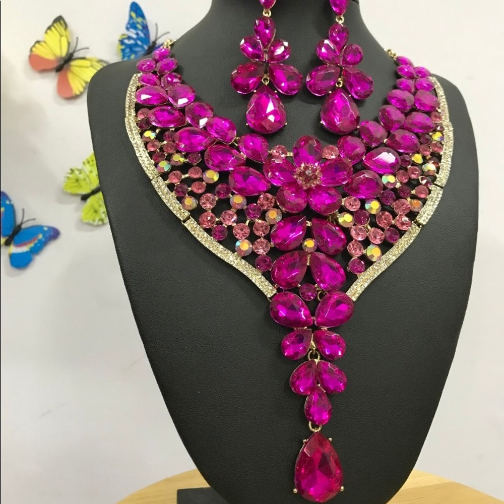 Rhinestone jewelry set